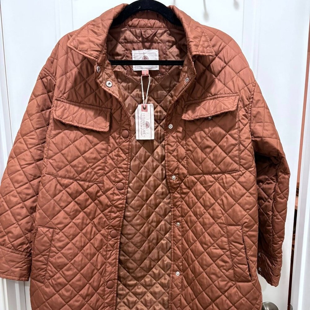 Quilted Brown Lightweight Jacket